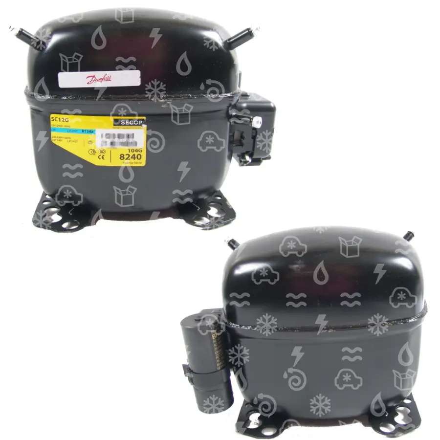 kompresor SECOP / DANFOSS SC12GX, LBP/HBP - R134a, 220-240 V, 50 - 60 Hz